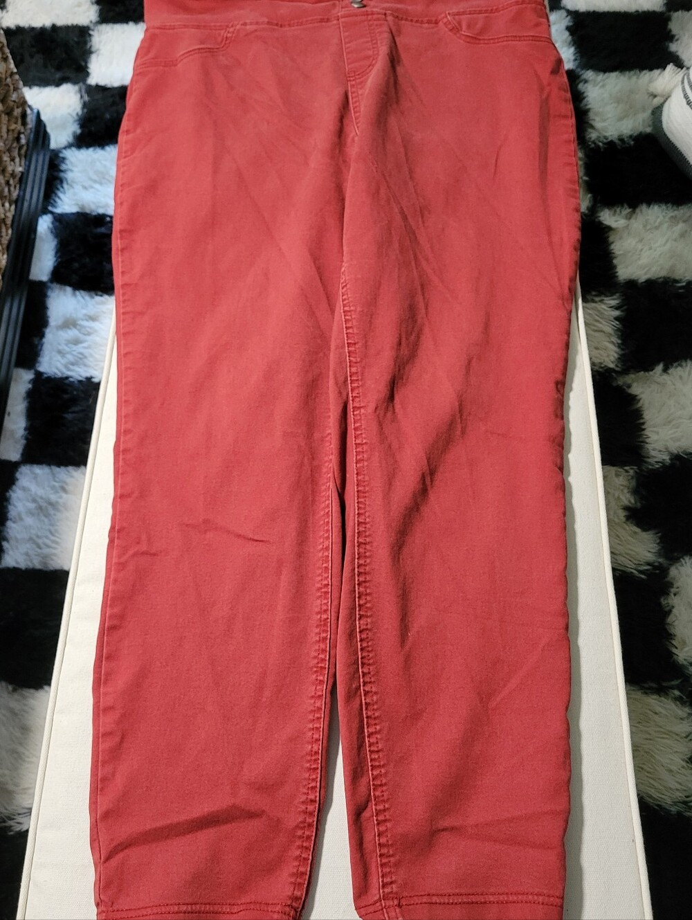 Women's Rusty Red Pull On Stretch Jeans